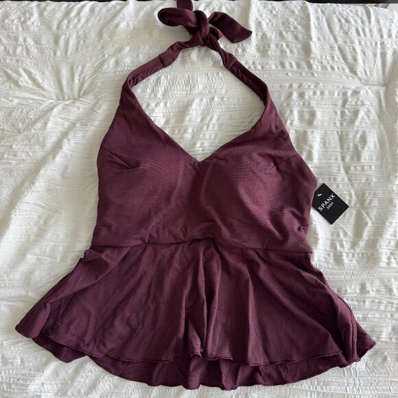 SPANXshape™ Swim Pique Halter Tankini - Picture 2 of 4